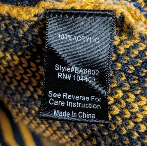 Blu Pepper Large‎ Yellow & Blue Aztec Open Front Cardigan Sweater w/ Fringe - Picture 5 of 9